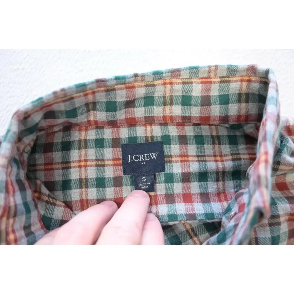 J Crew Dress Shirt Casual Plaid Long Sleeve‎ Button Up Mens Size Small